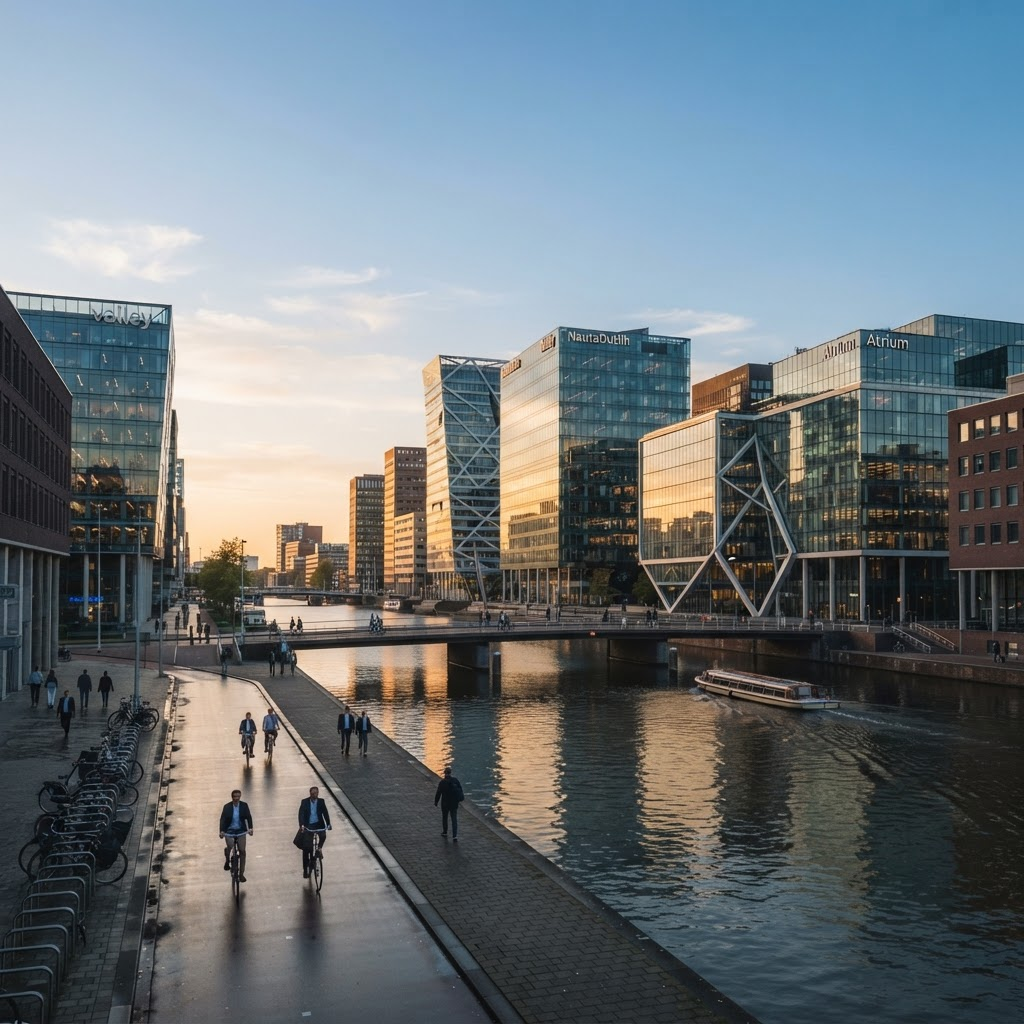 Modern corporate business district
